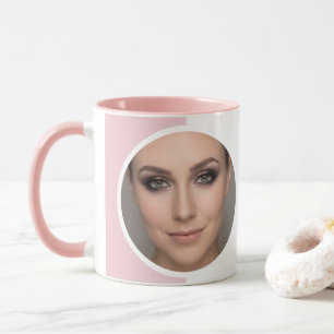 Caneca Blush Rosa Branco Foto MUA Elegante Café