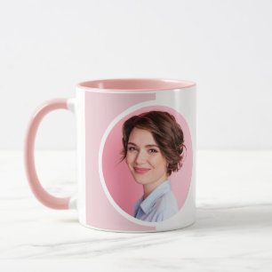 Caneca Blush Rosa Branco Foto MUA Elegante Café