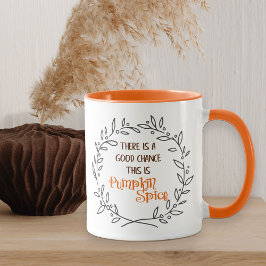 Caneca Boa Chance Isto é Pumpkin Spice Orange PSL Humor