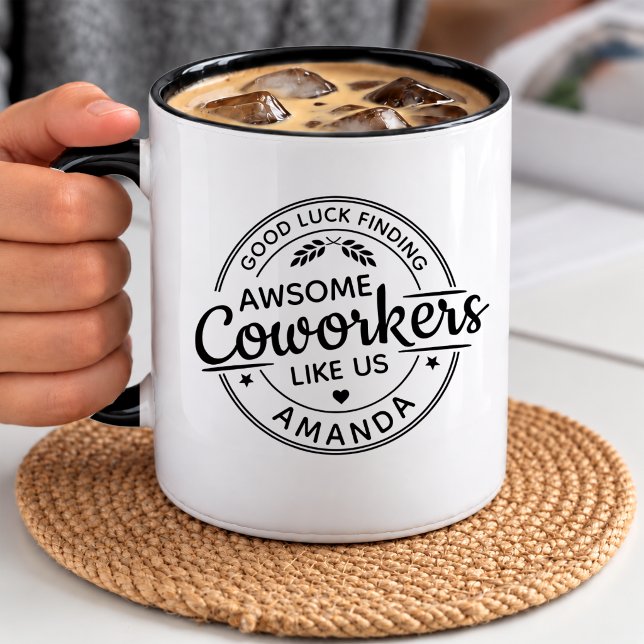Caneca Boa Sorte Encontrando Melhores Colegas de Trabalho (Criador carregado)
