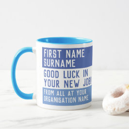 Caneca Boa sorte no seu novo emprego -