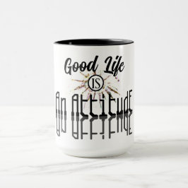 Caneca Boa vida é uma atitude negra e branca