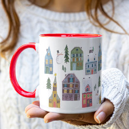Caneca Boas casas e esqui alojam o Natal