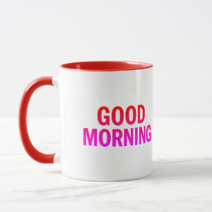 Caneca Boas Manhãs - Taça de Café com Cotação Positiva