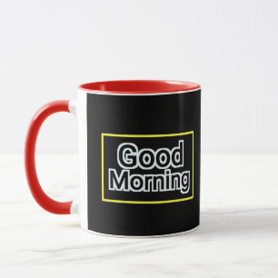 Caneca Boas Manhãs - Taça de Café com Cotação Positiva