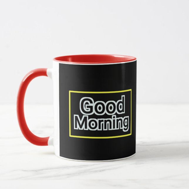 Caneca Boas Manhãs - Taça de Café com Cotação Positiva (Esquerda)