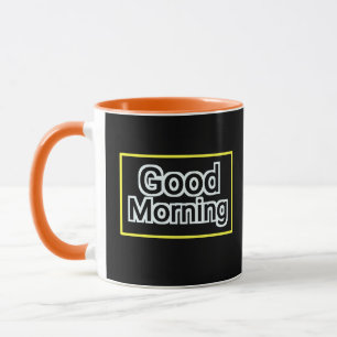 Caneca Boas Manhãs - Taça de Café com Cotação Positiva