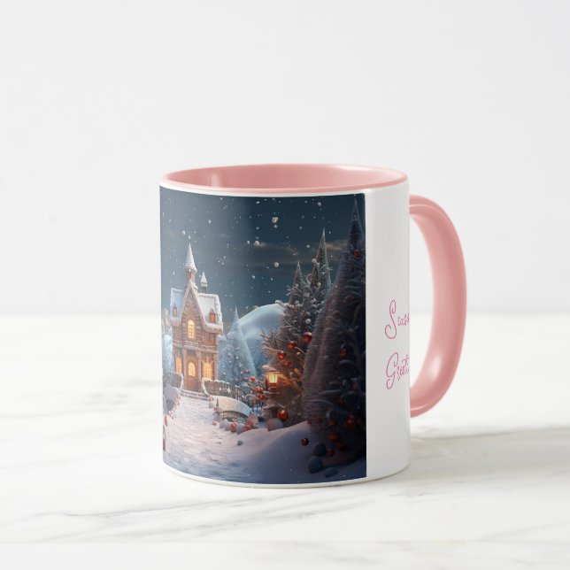 Caneca Boas-vindas da época, Gingermore House Natal (Frente Esquerda)