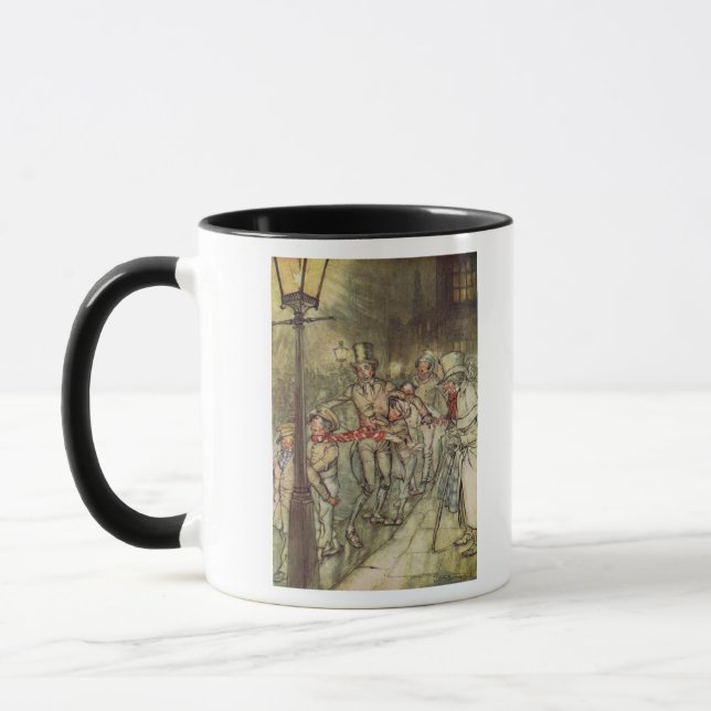 Caneca Bob Cratchit foi abaixo de uma corrediça em (Esquerda)
