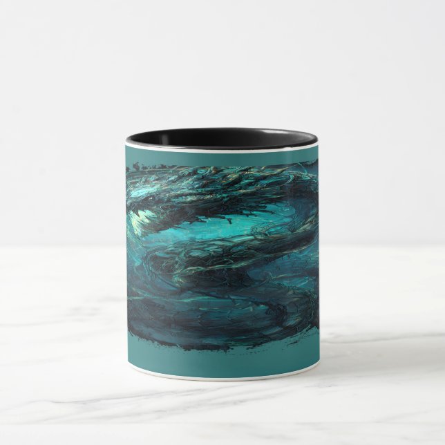 Caneca Bobina Espectral Serpente Cyberpunk Sombria (Centro)