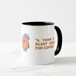 Caneca Bocejo engraçado projetado na moda 