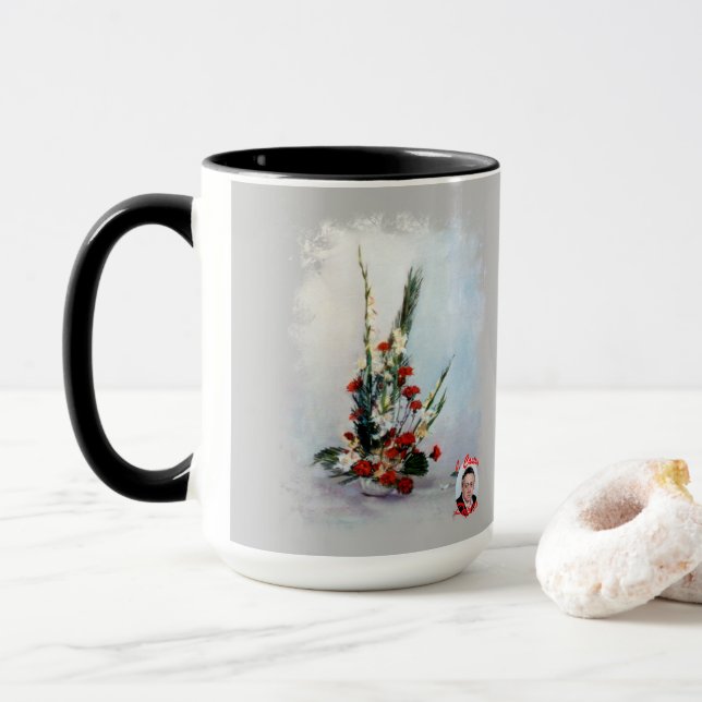 Caneca Bodegón de Flores (Com Donut)