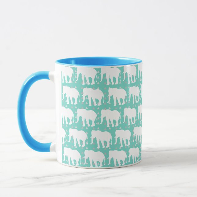 Caneca Bohemian Trendy White Elephants (Esquerda)