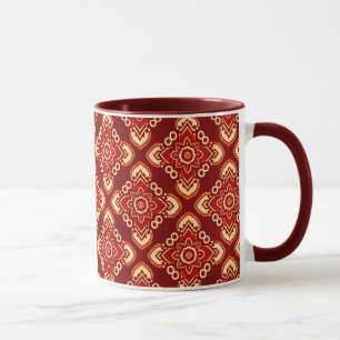 Caneca Boho Chic Vintage Padrão Floral
