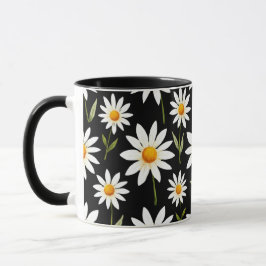 Caneca Boho Daisy Floral Minimalista Primavera Bloom Aest