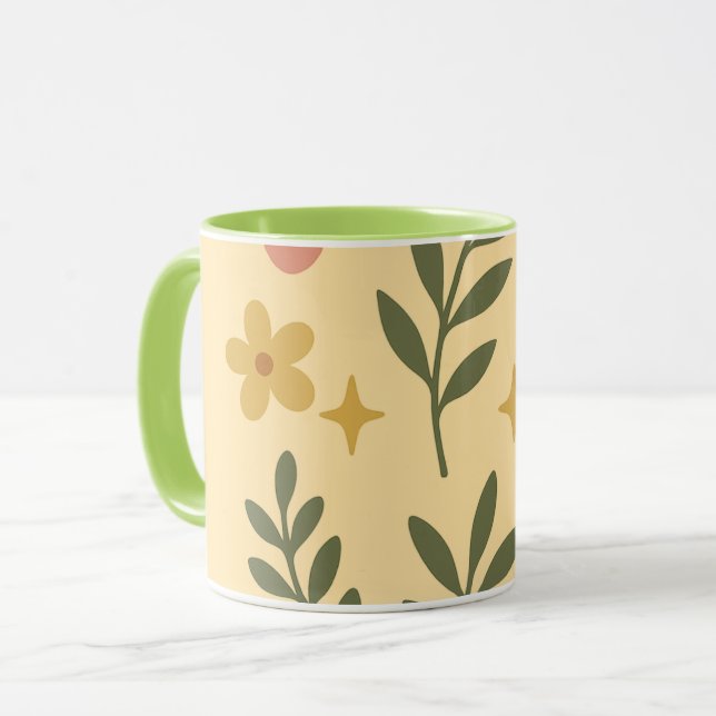 Caneca Boho Floral Mug (Frente Esquerda)