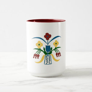 Caneca Boho Floral Mug   Vibes Desenhadas À Mão