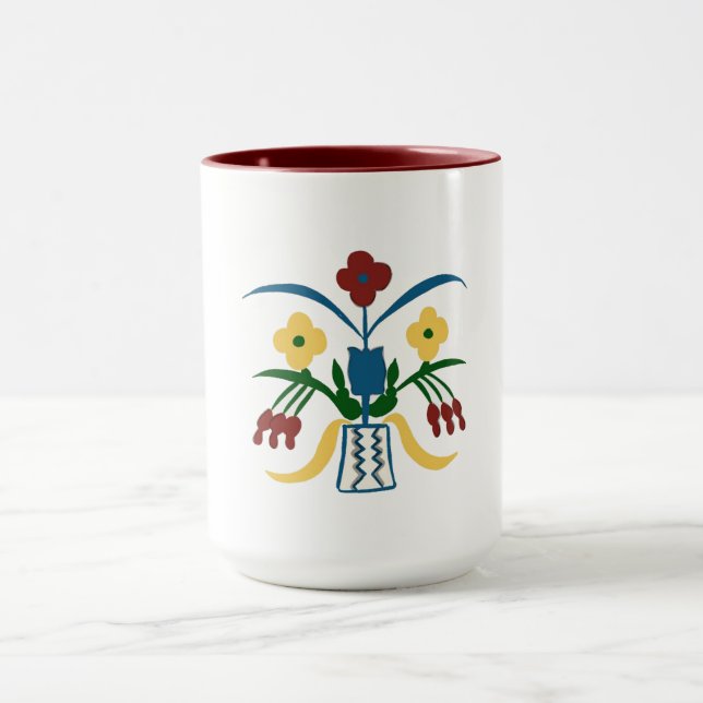 Caneca Boho Floral Mug | Vibes Desenhadas À Mão (Centro)