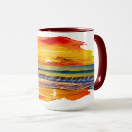 Caneca Boho inspirou o pôr do sol