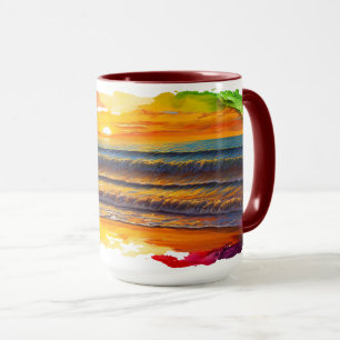 Caneca Boho inspirou o pôr do sol