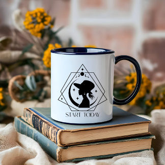 Caneca Boho Minimalista Black and White Lady Boss