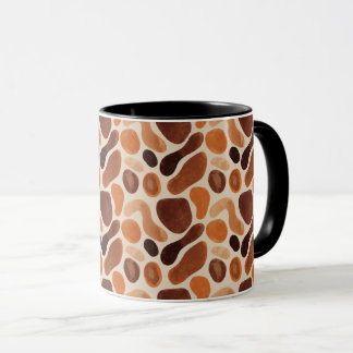 Caneca Boho Nature Shapes Mug – Warm Organic Palette