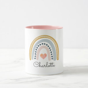 Caneca Boho Personalizado Cama Arco-Íris