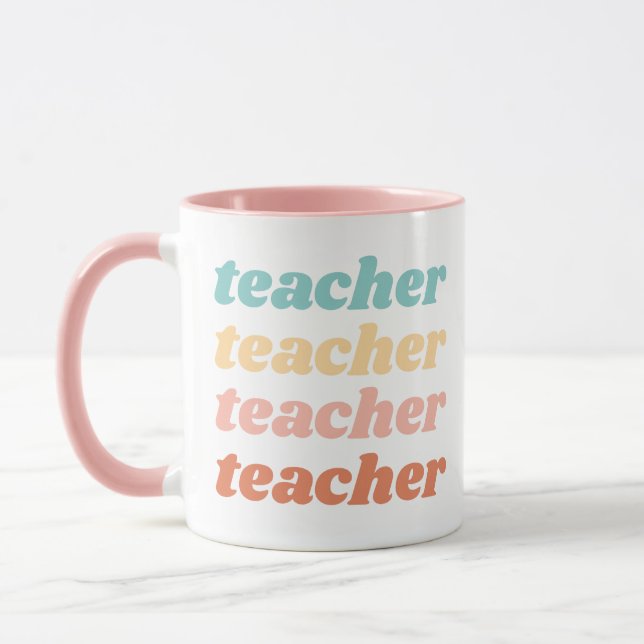 Caneca Boho Typographics Teacher Appreciation Mug (Esquerda)