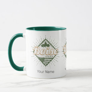 Caneca Boise City Idaho Estados Unidos Vintage USA Tree