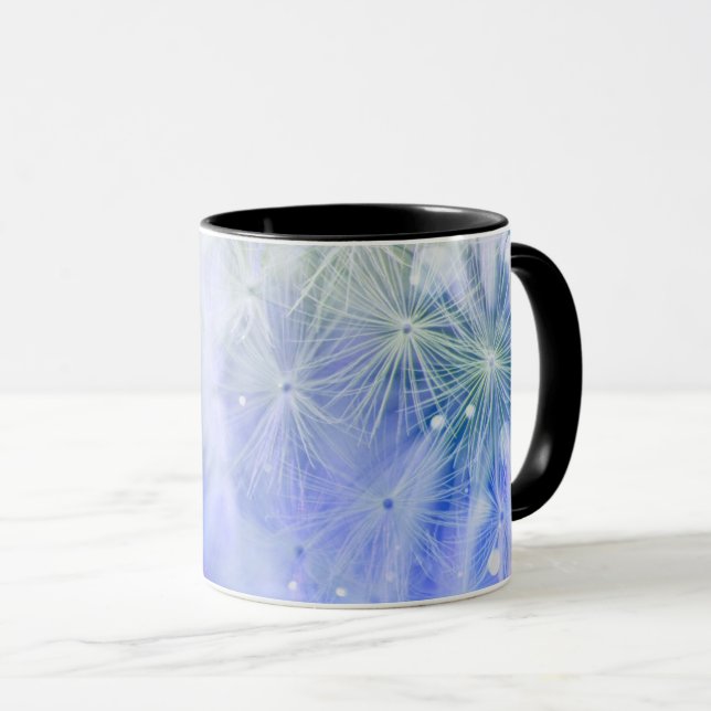 Caneca Bokeh Dandelion - Azul (Frente Esquerda)