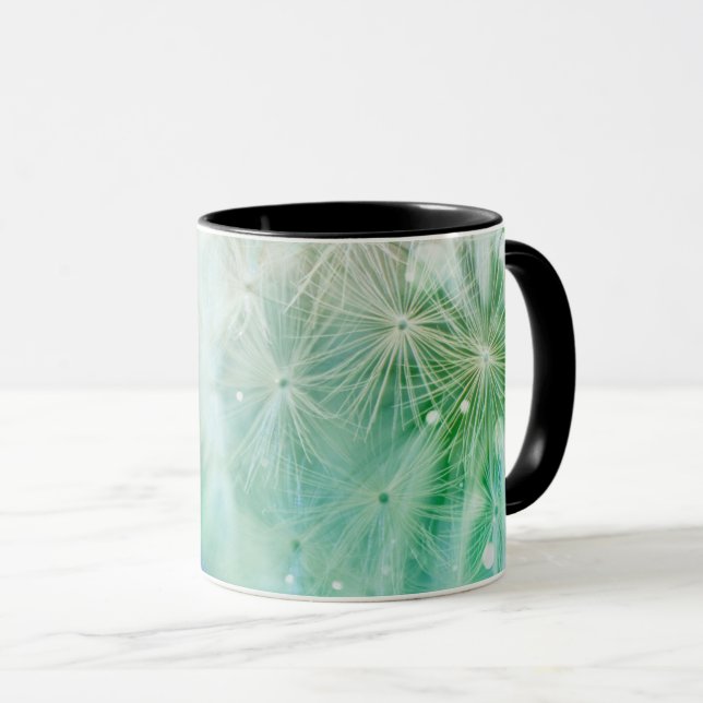 Caneca Bokeh Dandelion - Teal (Frente Esquerda)