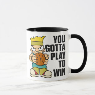 Caneca Bola da cesta do menino impertinente