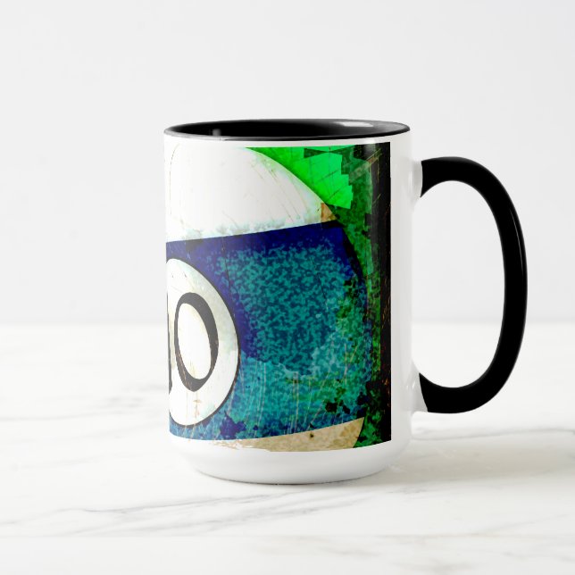 CANECA BOLA DE BILHAR NÚMERO 10 (Direita)