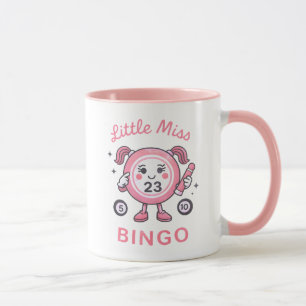Caneca Bola de Bingo Fofa Rosa Personagem Dito Divertido
