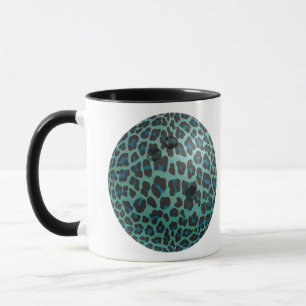 Caneca Bola de boliche Leopard Teal