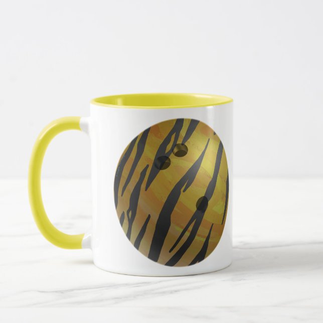 Caneca Bola de boliche Tigre Amarelo (Esquerda)