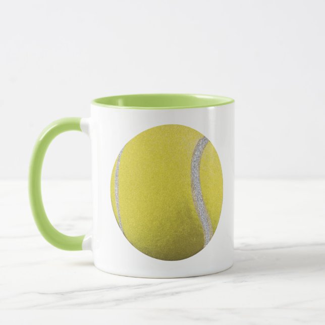 Caneca Bola de Tênis Amarelo Moderna (Esquerda)