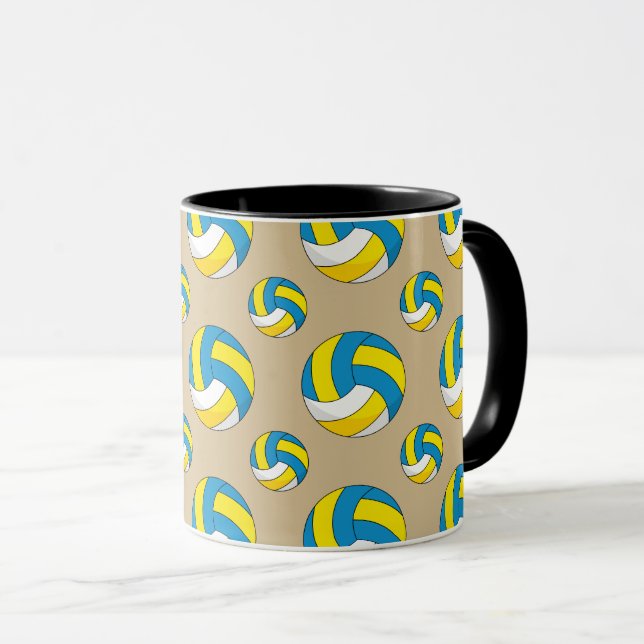 Caneca Bola de Voleibol de Cartoon (Frente Esquerda)