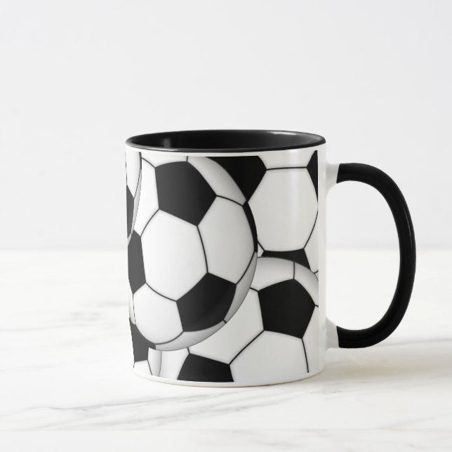 Caneca Bolas de futebol customizáveis (Direita)