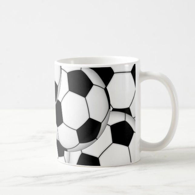 Caneca Bolas de futebol customizáveis (Direita)