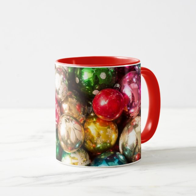 Caneca "Bolas de Natal" (Frente Esquerda)