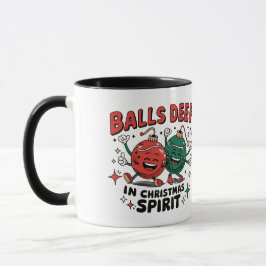Caneca Bolas de Natal Profundo
