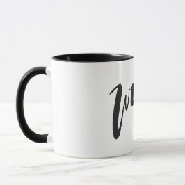 Caneca Bold Handwritten Work Quote