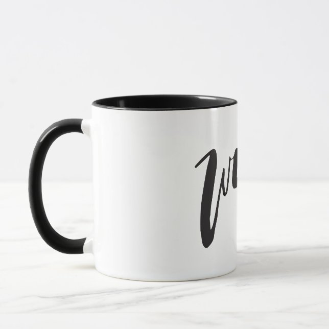 Caneca Bold Handwritten Work Quote (Esquerda)