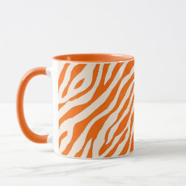 Caneca Bold Orange Tiger Stripe Pattern