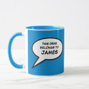 Caneca Bolha de Fala de Mensagem Divertida Revista em Qua