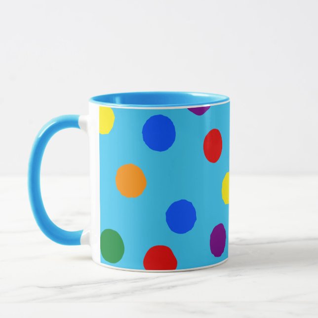 Caneca Bolinhas arco-íris (Esquerda)