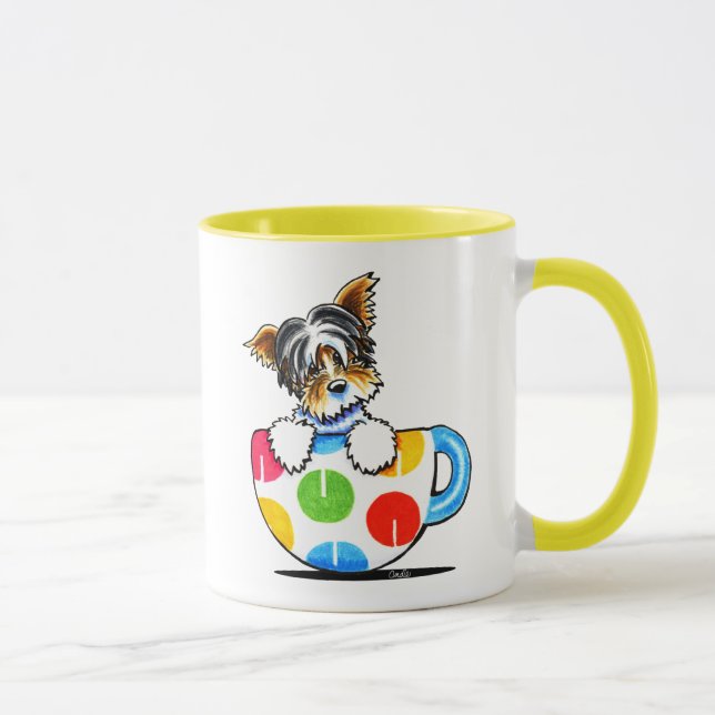 Caneca Bolinhas de Biewer Yorkie (Direita)