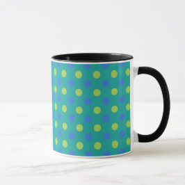 Caneca Bolinhas de Ringer Ringer Negra, Blue Moons
