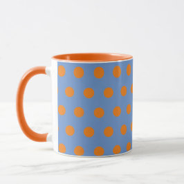 Caneca Bolinhas (Denim Blue & Orange)